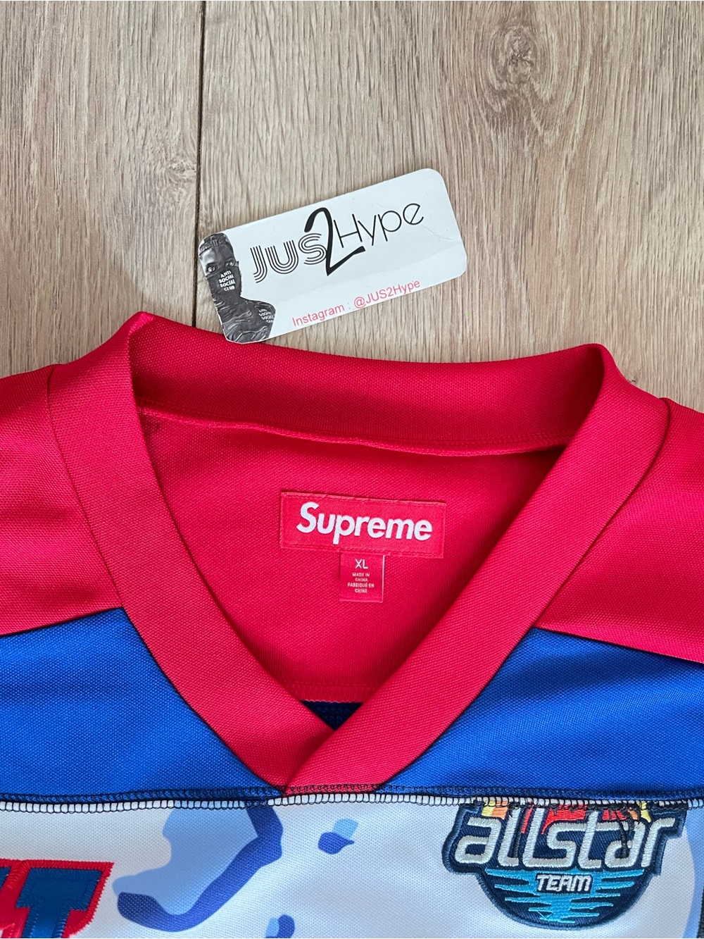 Supreme Paneled Hockey Jersey SS26 White  Brand New - Picture 3 of 5